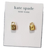 Kate Spade Gold Tone Lock & Spade Padlock Stud Earrings NWT