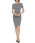 Calvin Klein Petite Patterned Short-Sleeve Sheath Dress Black Cream 8P