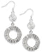 Charter Club 2-3/4"Silver-Tone Circle Dangle Drop Fish Hook Earrings $34