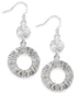 Charter Club 2-3/4"Silver-Tone Circle Dangle Drop Fish Hook Earrings $34