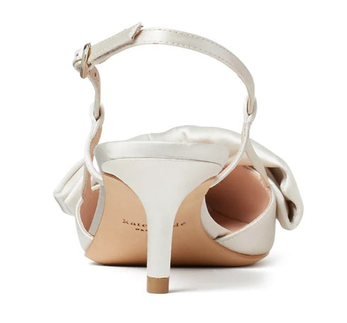 Kate Spade New York Marseille Kitten Heel Pointed Toe Dress Pumps Ivory 10M