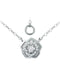 Giani Bernini Flower Cluster Necklace Sterling Silver Cubic Zirconia $65