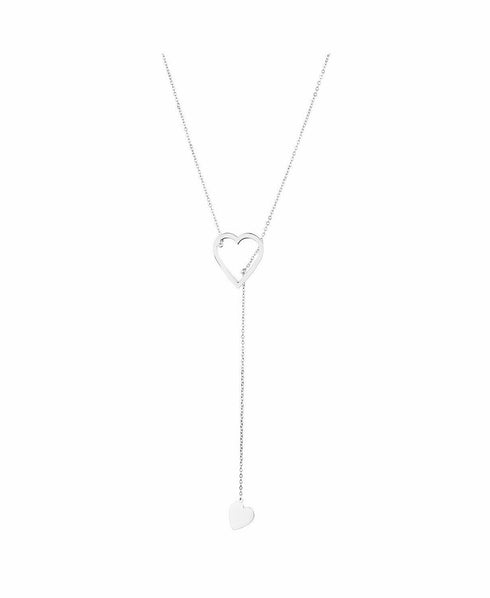 ADORNIA Heart Slide Through Lariat Necklace