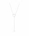 ADORNIA Heart Slide Through Lariat Necklace