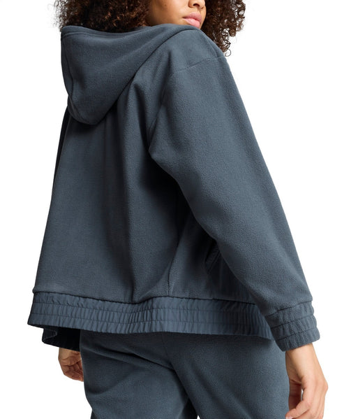 Puma Women's Essential Contrast Tape Logo Polyester Hoodie Gray S