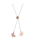 Unwritten Silver Plated Rose Gold Two-Tone Butterfly Adjustable Bolo Necklace OS