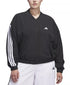 adidas Plus Size Woven Logo Windbreaker Bomber Jacket Black 1X