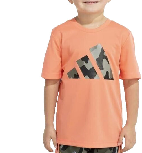 adidas Kids' Graphic Polyester T-Shirt Light Orange Size 2T