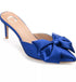 Journee Collection Womens Mules Stiletto Heel Tiarra Bow Dress Blue 11M