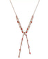 INC Rose Gold-Tone Multi-Crystal Lariat Necklace, 17" + 3" ext