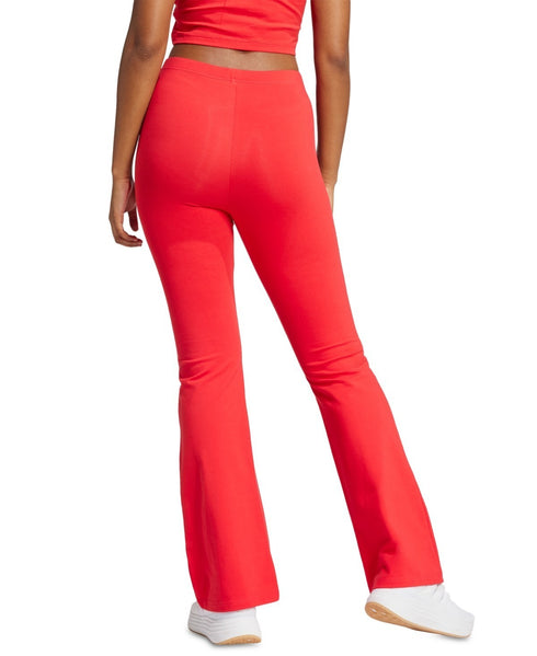adidas Women's Essentials Small Logo Flared Leggings Ruby Black S