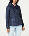 Sebby Juniors' Hooded Water-Resistant Quilted Coat Navy Size XS