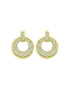 AQUA Pavé Doorknocker Drop Earrings in 18K Gold Plated Sterling Silver