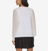 Calvin Klein Women's V-Neck Mixed-Media Top Cream XL