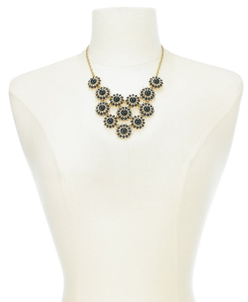 Charter Club Gold-Tone Crystal & Imitation Pearl Burst Statement Necklace 17"