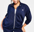 Reebok Plus Size Tricot Zip-Front Long-Sleeve Jacket Navy 1X