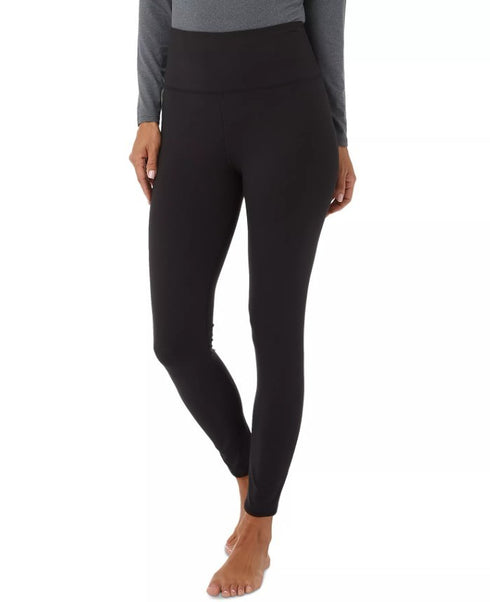 32 Degrees Women's Peach Skin High-Waist Base-Layer Leggings Heather Black XL