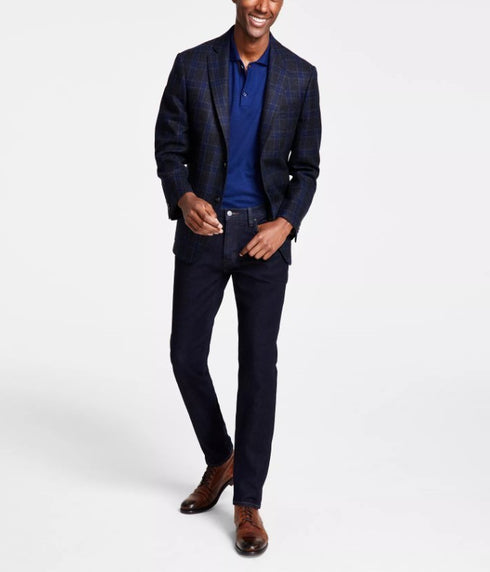 Michael Kors Men's Classic Fit Wool Blend Sport Coats Charcoal Navy Size 38S