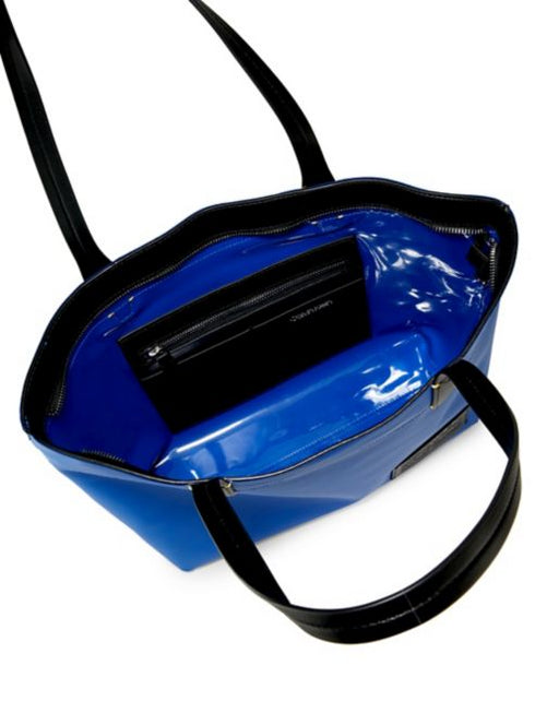 Calvin Klein Celia Small Tote ($138) Blue