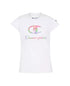 CHAMPION Girls Tie Dye C Script Short Sleeve Tee White Size 6X