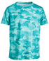 ID IDEOLOGY Big Boys Camo-Print Short Sleeve T-Shirt With Crew Neck Teal Size M