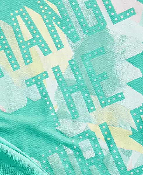 ID IDEOLOGY Toddler Girls Change the World T-Shirt True Green Size 3T