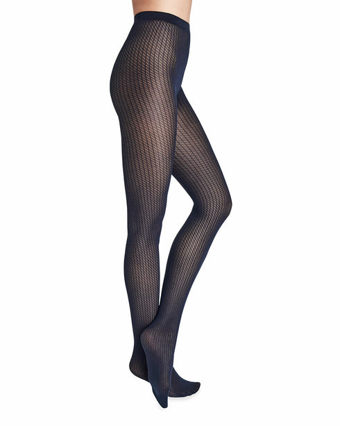 Wolford Sasha Tights Navy Size Medium