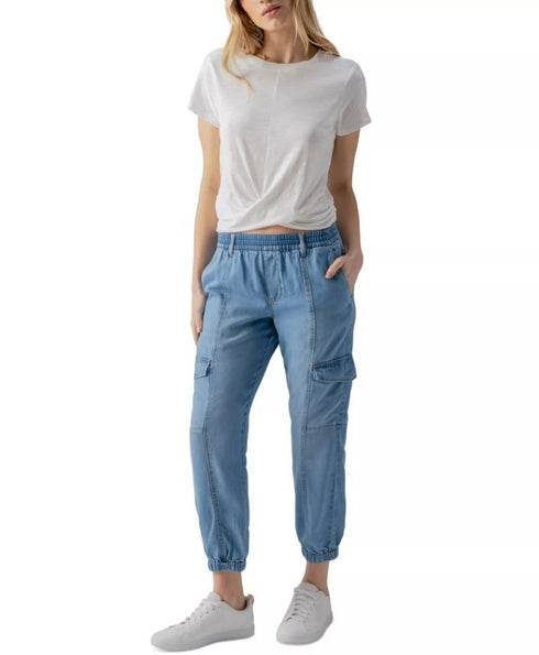 Sanctuary Women's Relaxed Rebel High-Rise Cargo Pants Sun Drenched Size 2XL