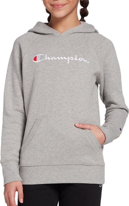 Champion Raglan Hoodie Girls Size: (7-16) XL Light Grey