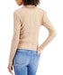 Hooked up by Iot Juniors' Ribbed Zip-up Cardigan, Nude, Size XS