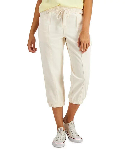 Style & Co Cotton Pull-On Capri Pants Egg Nog Size 2XL