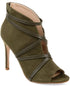 JOURNEE COLLECTION Womens Green Strappy Samara Round Toe Stiletto Booties 9M
