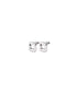 UNOde50 Metal Alloy Clasp Stud Earrings Silver