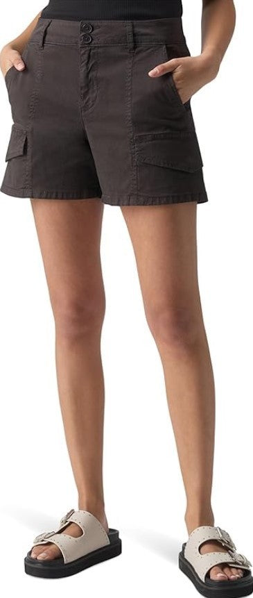 Sanctuary Women's Rebel High-Rise Utility Shorts Obsidian Size 25