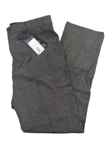 AX Armani Exchange Men's Slim Fit Wool Dress Pants 32 x 30 Grey Pindot