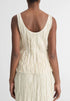 Crushed Satin Tank Vince Pale Ivory S