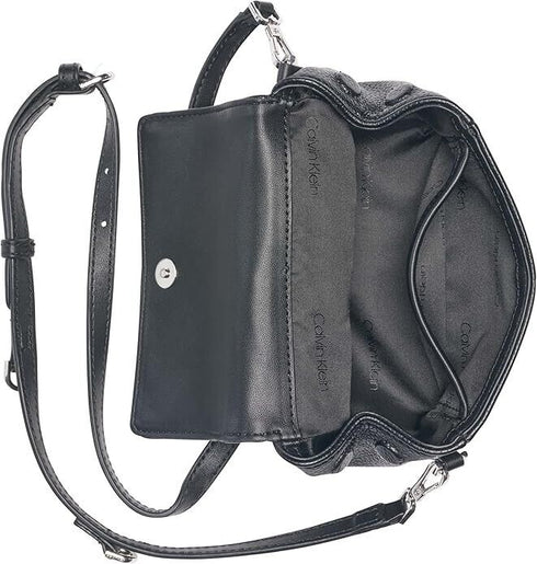 Calvin Klein Argo Small Crossbody with Square Earbud Case Black/Animal Print