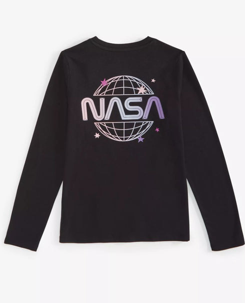 Epic Threads Little & Big Girls NASA Graphic Long-Sleeve T-Shirt Black M 10/12