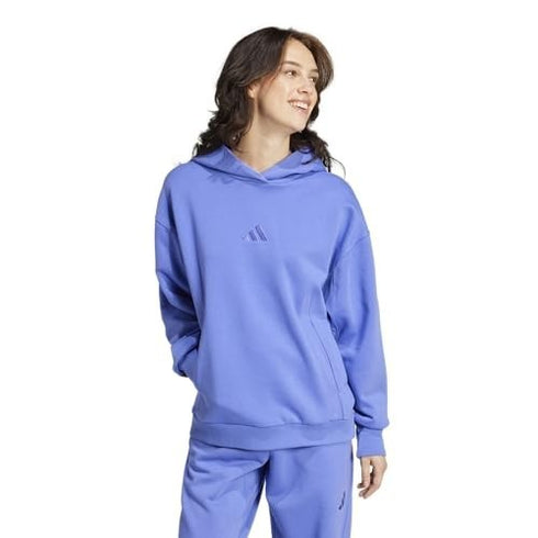 adidas Women's All SZN Boyfriend Fleece Hood Cobalt Blue M