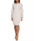 Calvin Klein Women's Tiered Chiffon-Sleeve Sheath Dress Blossom 14