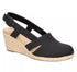 Easy Street Womens Wedge Sandals Stargaze Slingback Espadrille Black 11M