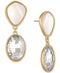 RACHEL Rachel Roy Gold-Tone White Stone & Crystal Double Drop Earrings
