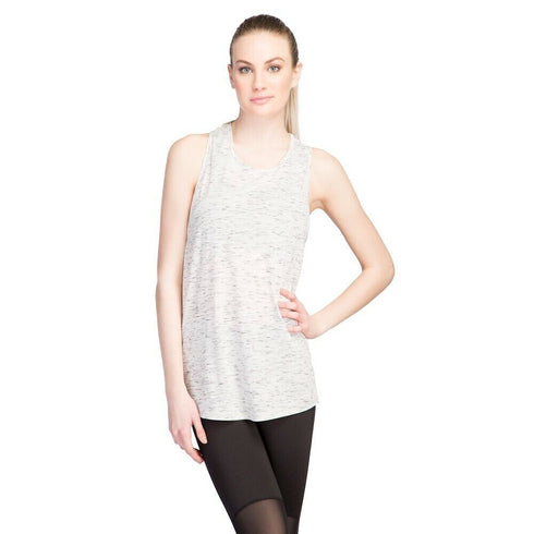 Velvet Rose Open Back Tank, Gray Black Heather Size XL