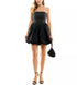B Darlin Juniors' Pleated-Bodice Bubble-Skirt Dress Black 7/8
