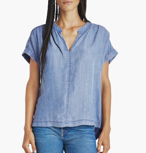 Splendid Wynne Indigo Pullover Top Size XS