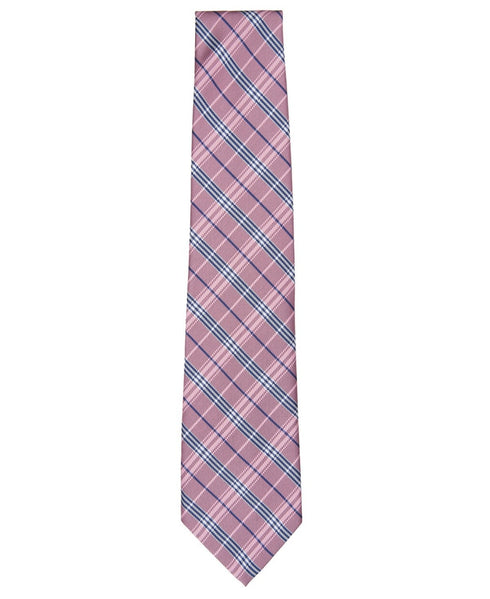 B by Brooks Brothers Men's Cole Plaid Silk Tie Pink One Size