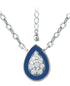 GIANI BERNINI Cubic Zirconia & Enamel Teardrop Pendant Necklace Sterling Silver