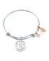UNWRITTEN "Live Your Dream" Stars Bangle Bracelet in SS & Rose Gold-Tone