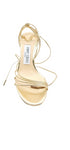 Jimmy Choo Womens Antia 85 Gold Strappy Sandals Shoes US Size 6 (B,M) MSRP $725