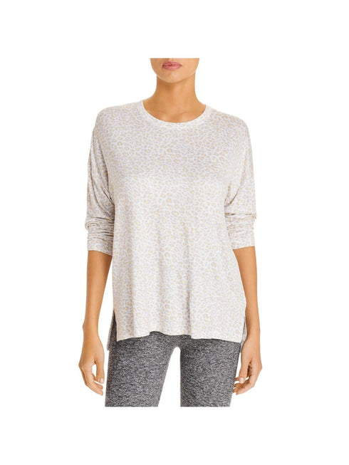 P.J. SALVAGE Intimates Ivory Vented Hem Animal Print Sleep Shirt Size Small